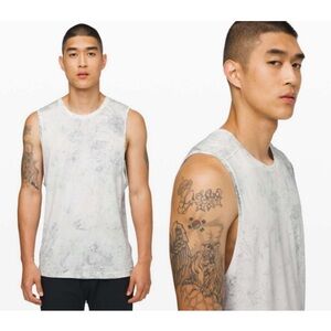 Lululemon Men’s Metal Vent Tech Muscle Tank Chalk Wash Sleeveless Tie Dye
